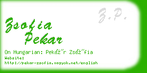 zsofia pekar business card